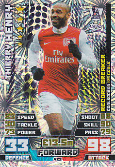 Thierry Henry Arsenal 2014/15 Topps Match Attax Record Breaker #423